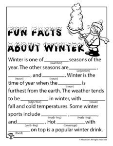 Winter Mad Libs Woo Jr Kids Activities Winter Words Fun Facts