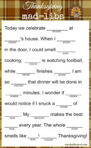 12 Funny Thanksgiving Mad Libs For All Kitty Baby Love