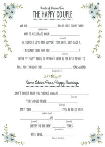 14 Free Fun And Printable Wedding Mad Libs Wedding Mad Libs