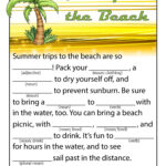 A Trip To The Beach Printable Mad Libs Woo Jr Kids Activities Mad