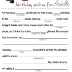 BIRTHDAY MAD LIBS Etsy 40th Birthday Party Games 40th Birthday