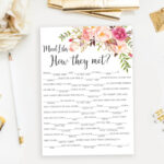 Bridal Mad Libs How They Met Story Printable Etsy