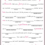 Bridal Shower Mad Libs Funny Write Your Vows
