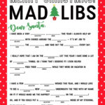 Christmas Mad Libs Printable Happiness Is Homemade Christmas Mad