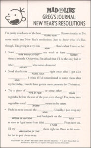 Diary Of A Wimpy Kid Mad Libs Second Helping Penguin Young Readers