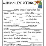 Fall Ad Libs Games For Kids Fall Writing Activities Mad Libs Fall Words
