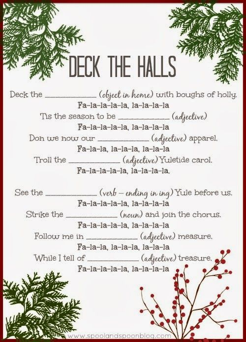 Five PRINTABLE Christmas Carol Mad Libs By Spool And Spoon For Sumo s 