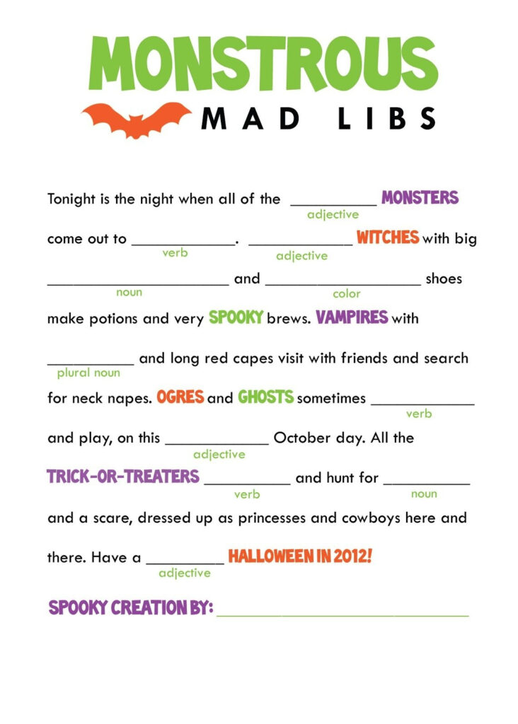 Free Madlib Printables Printable Word Searches