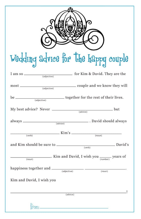 Free Printable Bridal Shower Mad Libs Template Free Printable Templates