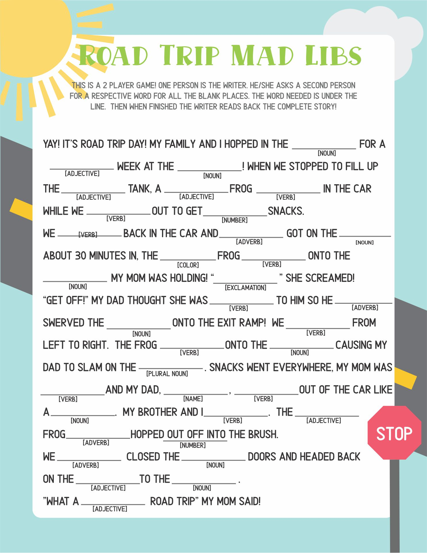 Free Printable Mad Libs For Kids Get Your Hands On Amazing Free