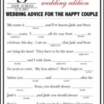 Free Printable Wedding Mad Libs Printable World Holiday