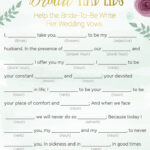 Funny Wedding Vow Mad Libs Printable 2022 Printablemadlibs