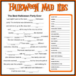 Halloween Printable Mad Libs Printable Blank World