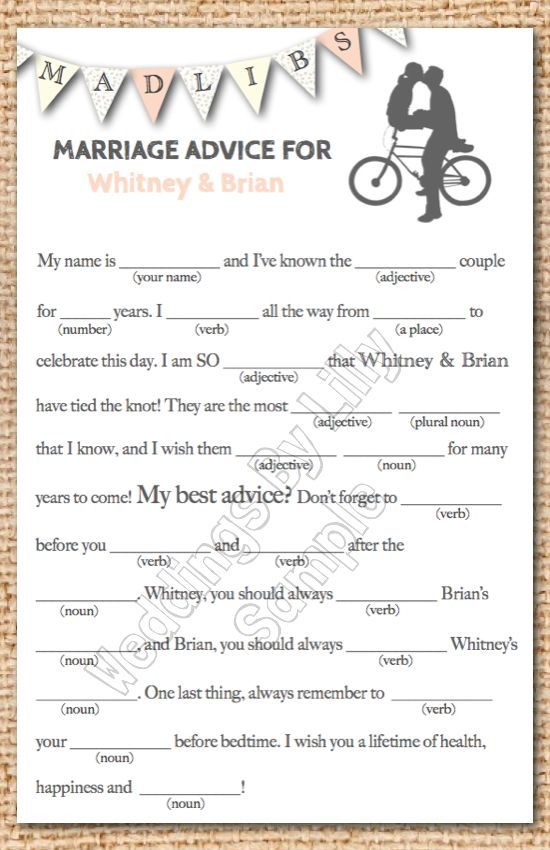 Mad Libs Love This Idea Wedding Mad Libs Fun Wedding Wedding 