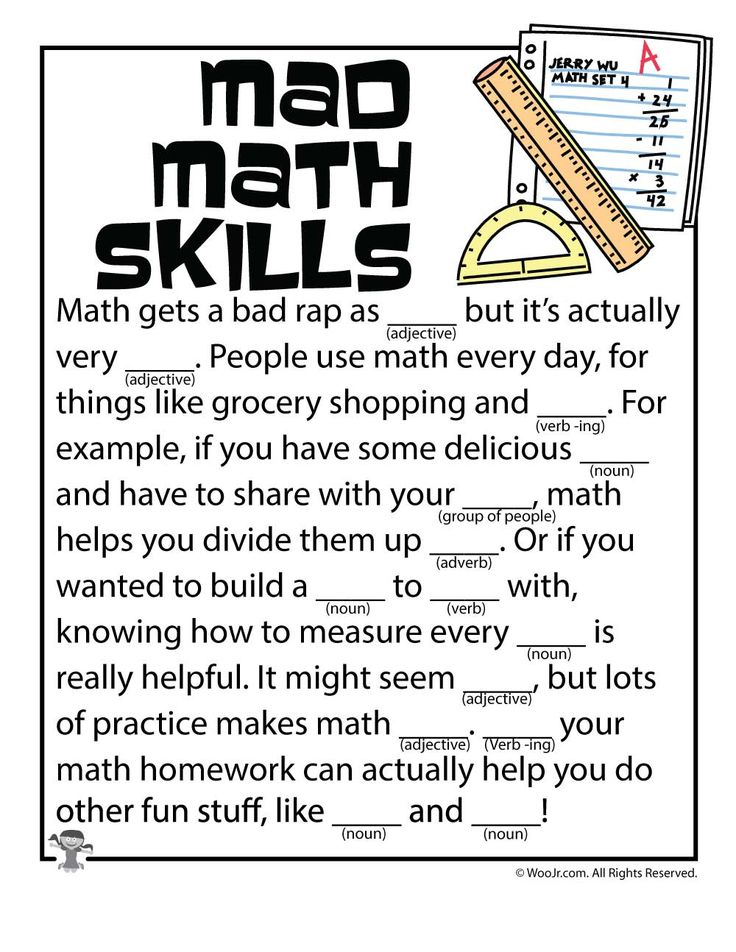Mad Libs Worksheets Woo Jr Kids Activities Math Skills Mad Libs 