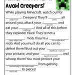 Minecraft Mad Libs Game For Kids Woo Jr Kids Activities Fine Motor