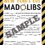 New Year s Eve Mad Libs Printable