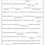 New Year s Resolutions Mad Libs Style New Year s Eve Activities