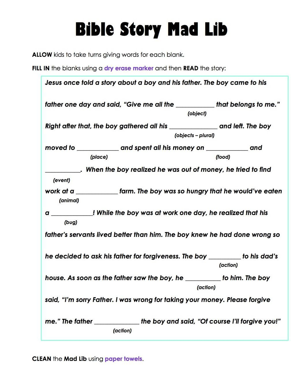 Owac es week6 smallgroup 2nd 5thgrade biblestorymadlib jpg 1051 1360