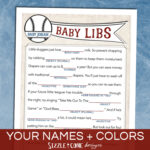 Personalized Baseball Baby Shower Mad Lib Game Printable Or Etsy