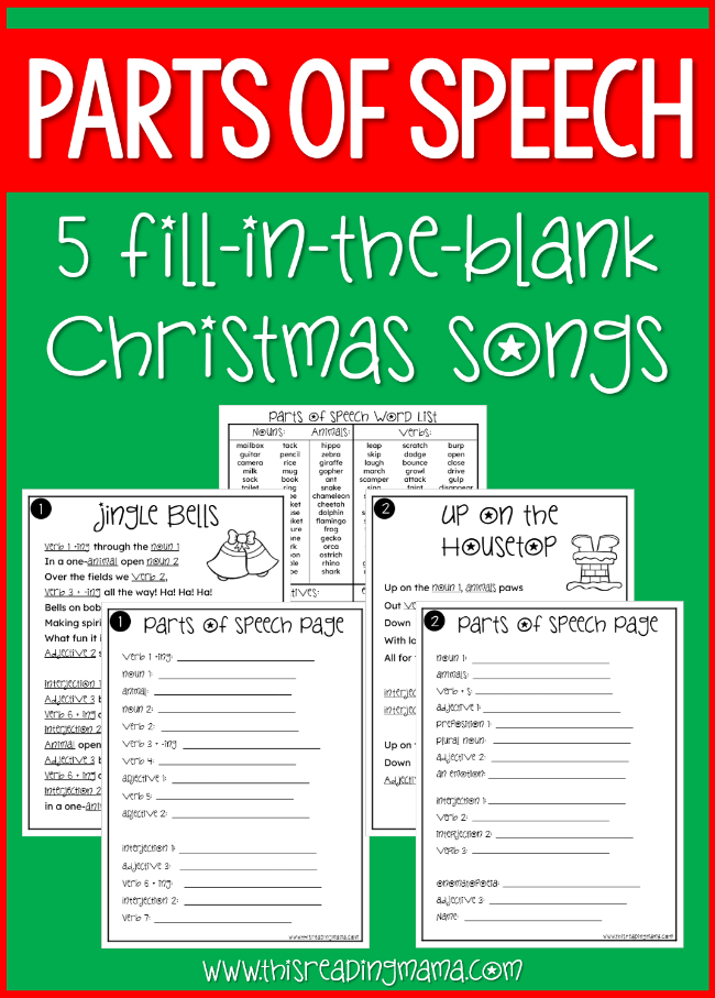 Printable Christmas Songs Mad Libs This Reading Mama Christmas Song 