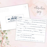 Printable Mad Libs Wedding RSVP Postcard Fill In The Blank Etsy