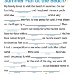 Printable Summer Mad Libs Printable Word Searches