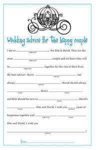 Printable Wedding Mad Libs Template Printable Templates