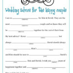 Printable Wedding Mad Libs Template Printable Templates