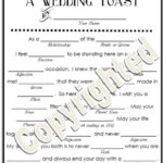 Printable Wedding Toast Mad Lib Etsy