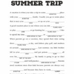 Summer Mad Libs Printable Printable World Holiday