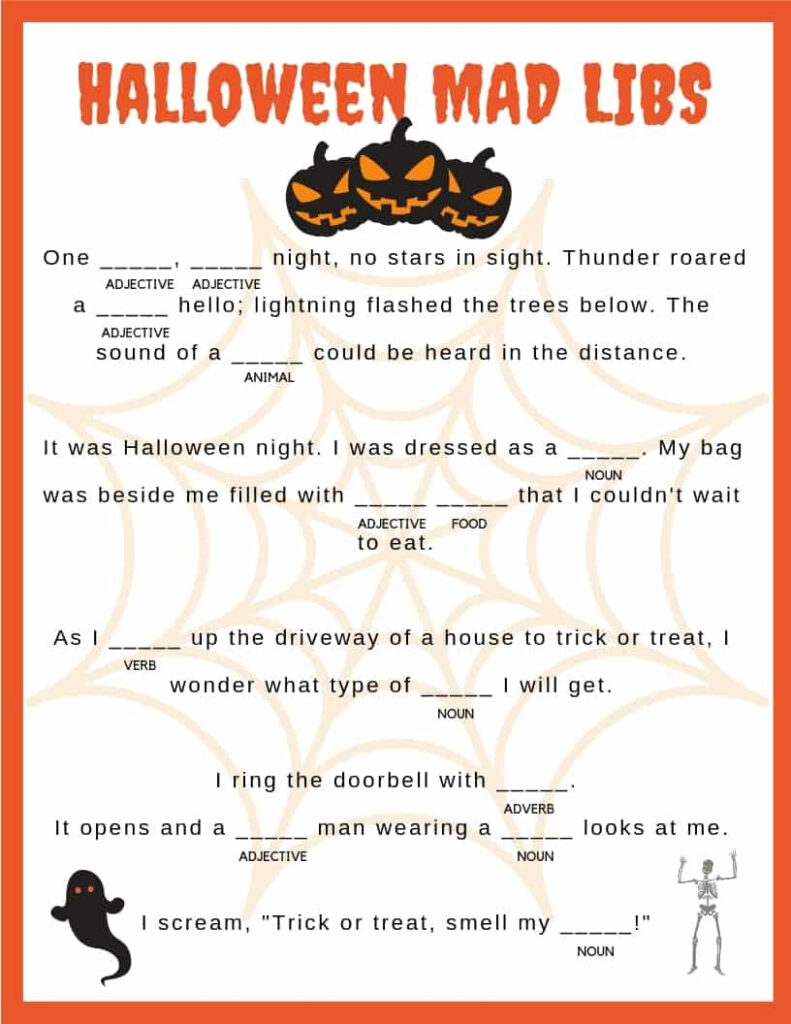 These Halloween Mad Libs Are So Fun For Kids To Do Download Your Free 