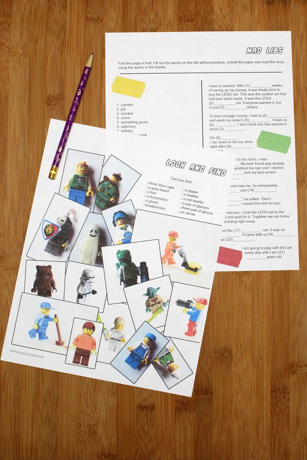 This Printable LEGO Activity Book Includes A Look And Find Game And Mad 