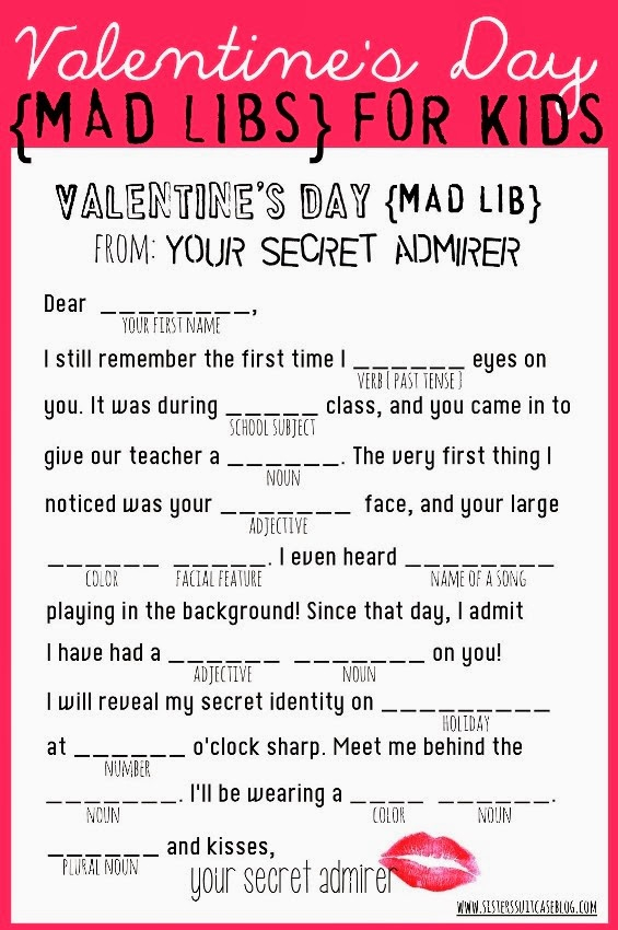 Top 10 Free Valentine Mad Libs Games Printable