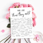Wedding Mad Libs How They Met Story Printable Etsy UK