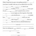 Wedding Mad Libs Printable Free Printable Templates