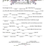 Wedding Toast Mad Libs Wedding Mad Libs Wedding Vows Engagement Party