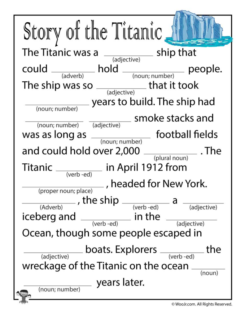 WordPress Error Mad Libs Mad Libs For Adults Titanic